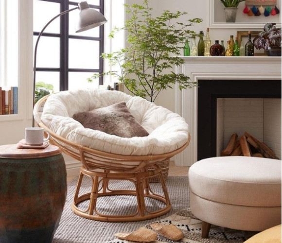 Bantal Bulat Papasan Kursi Rotan