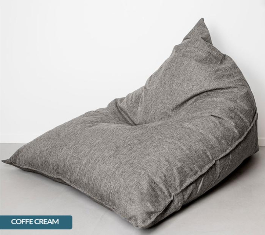 Bean Bag Triangle Canvas Coffee Cream