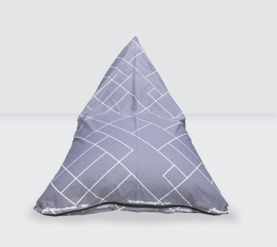 Bean Bag Triangle Katun Grey Pajero
