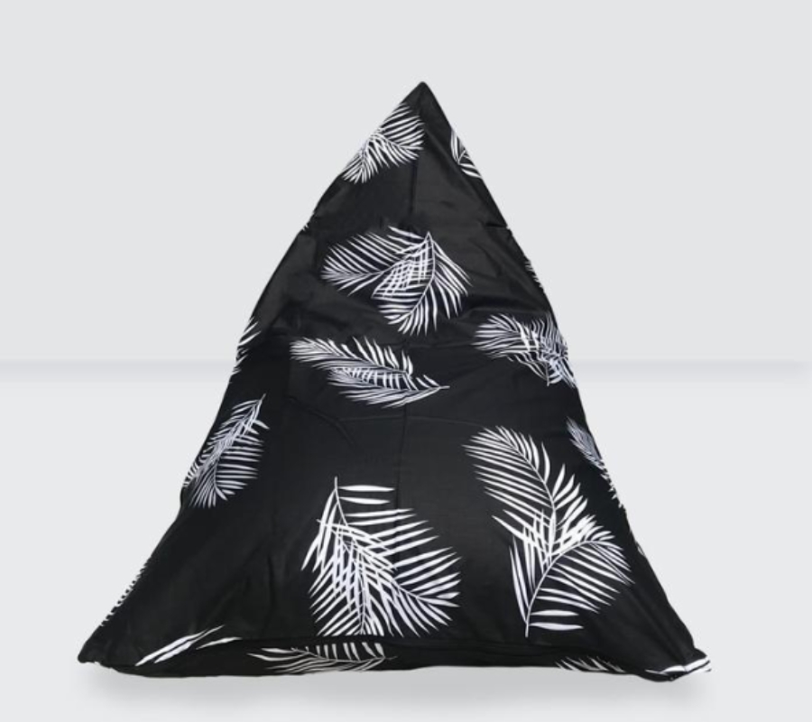 Bean Bag Triangle Katun Palma Hitam