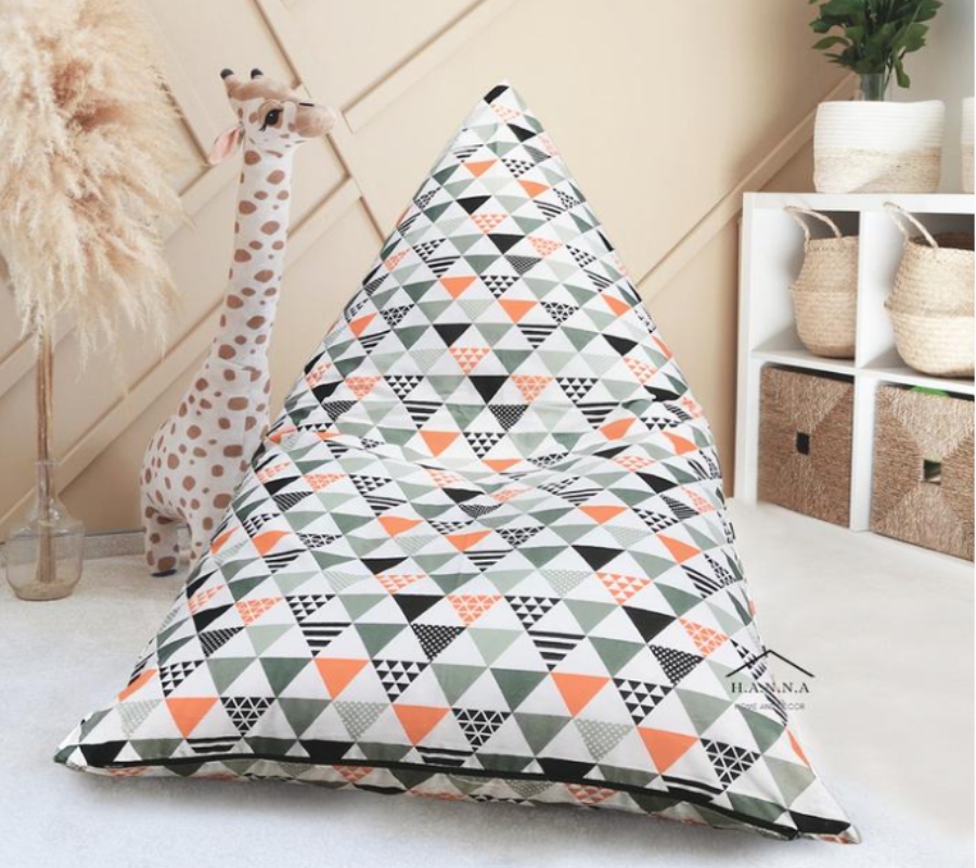 Bean Bag Triangle Katun Trivia Orange