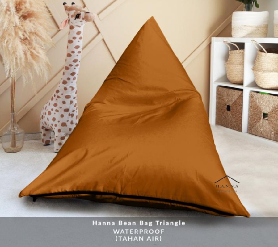 Bean Bag Triangle Waterproof Cokelat