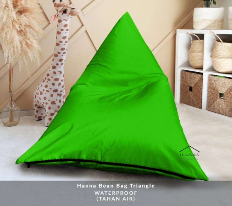 Bean Bag Triangle Waterproof Hijau Stabilo