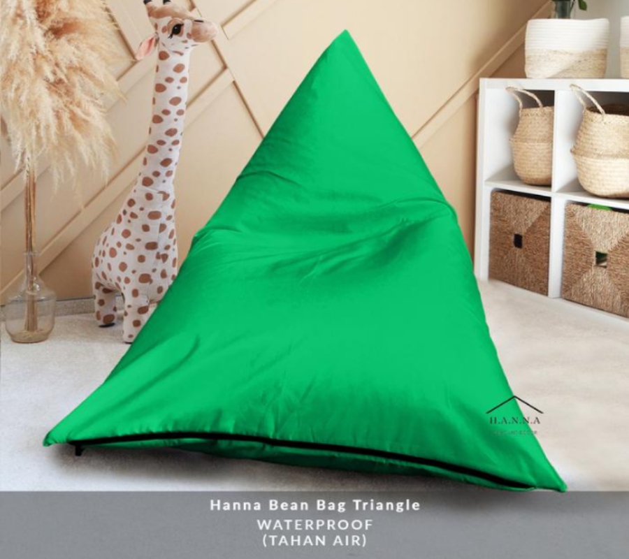 Bean Bag Triangle Waterproof Hijau
