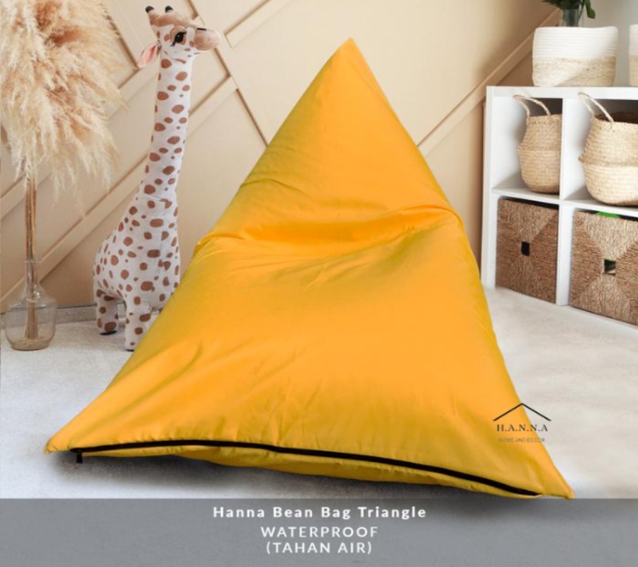 Bean Bag Triangle Waterproof Kuning