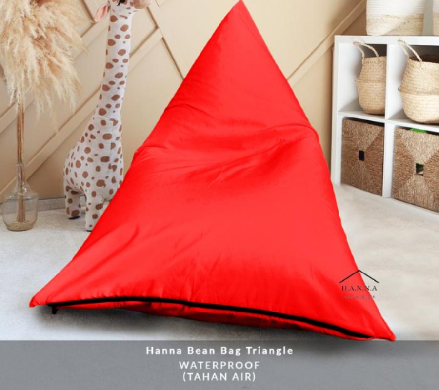 Bean Bag Triangle Waterproof Merah